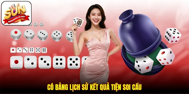 Có bảng lịch sử kết quả tiện soi cầu